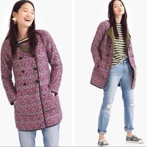 J. Crew Liberty Floral Reversible Puffer Jacket XXS